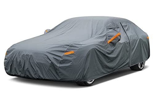 16 Layers Car Cover Waterproof All Weather for Sedan Heavy Duty (1 Sedan Car Cover / 1 Fit Sedan Length 178-185 inch)