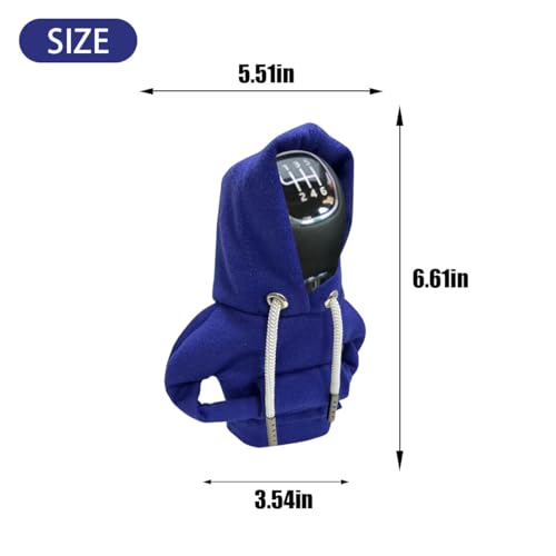 Car Gear Shift Hoodie Auto Shifter Knob Cover (Blue / 1 Pcs)