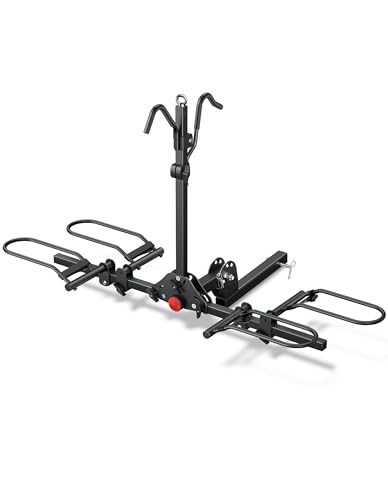 Foldable 2 Bike Rack (2-Bike Rack+200LBS (Hooks Design))