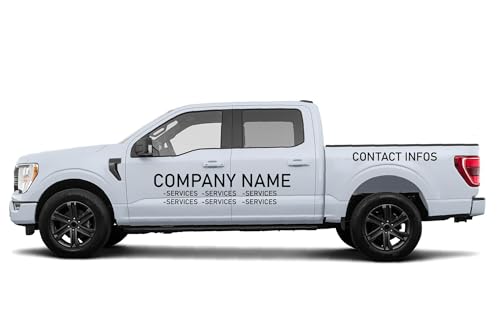 Custom Decals Stickers bussines Signs Lettering and Numbers Personalized Text for Crew cab Pickup Trucks