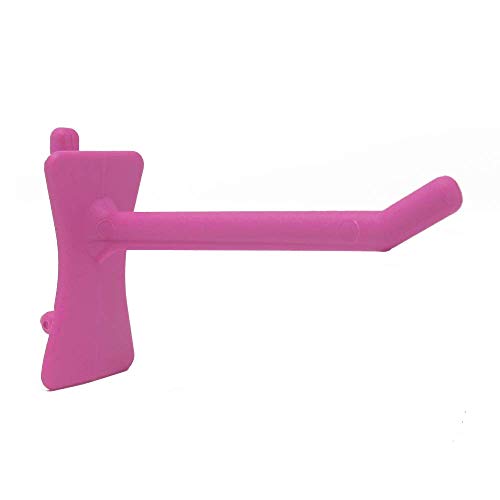 PegPro® 2" Hooks Kit for Standard “Wood Fiber” pegboard (2" Straight - 24 Count / Pink)