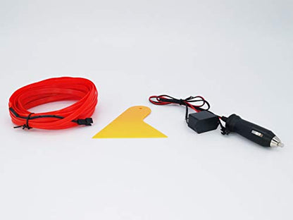 El Wire Car LED Interior Lights (Red / 5m)