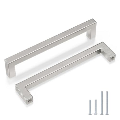 15 Pack 6-1/4 Inch Brushed Nickel Cabinet Pulls Drawer Handles (Brushed Nickel / 6-1/4 Inch Hole Centers)