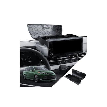 for Sienna Dashboard Console Organizer 2025 2026 Toyota Sienna Accessories Behind Screen Organizer Storage Box Console Dash Tray (for 2025 2026 Toyota Sienna)