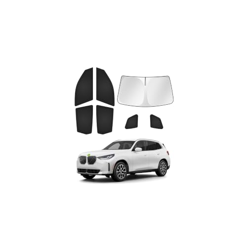 Window Shades for 2025 2026 BMW X3 Accessories Windshield Sun Shade Side Rear Window Covers Sunshade Sun Visor Shield Privacy Protection for Camping Keep Vehicle Cool Black 7PCS (BMW X3 2025-Present)
