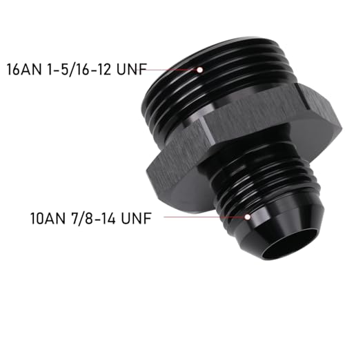 10AN Male Flare to 16AN ORB O (10AN to 16AN ORB / Black - 1PC)