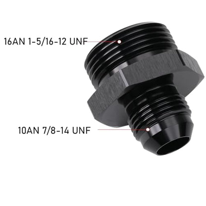 10AN Male Flare to 16AN ORB O (10AN to 16AN ORB / Black - 1PC)