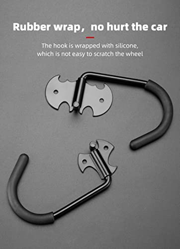 Bike Rack Garage Wall Mount Bicycles Hanger Storage Bike Stand Wall Hooks for Hanging Bike (Hook Bike Rack Black 1pcs)
