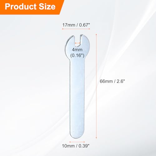 10pcs Small Wrench 4x66x1.5mm Metric U (4x66x1.5mm)
