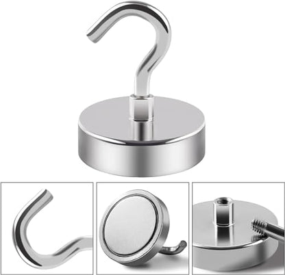 Magnetic Hooks 20pcs 170lbs Cruise Essentials 2026 Magnet Hook (Silver / 1.42in)