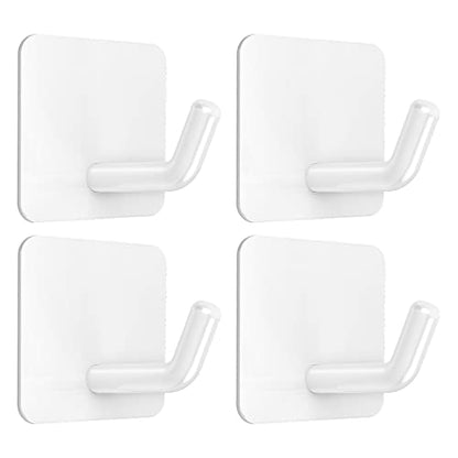 Adhesive Hooks for Shower Wall (White)