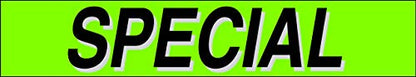 Ez line Vinyl Windshield Stickers 3 Dozen 15 Inch Chartreuse Slogan Dealership Pro Pack for Car Lots (EZ115-Pack11)