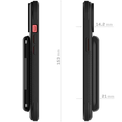 EXEC Apple iPhone 14 Case Wallet with MagSafe Magnetic Credit Card Holder Supports Mag Safe Accessories (iPhone 14 / Black)