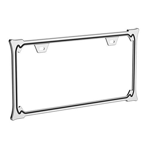 3D Chrome License Plate Frames (3D Horn Pattern)