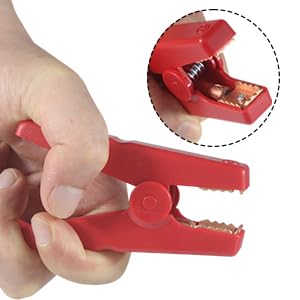 EC5 Jump Starter Cable with Battery Clamps for 12V Emergency Portable 10AWG Car Jump Start Battery Booster Cable Replacement Alligator Clips (EC5-Anti reverse charging)