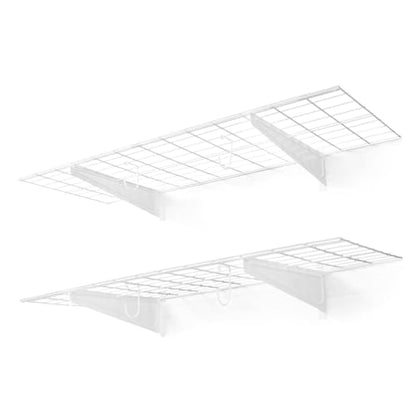Garage Shelving Wall Mounted 48x18 Inch (White)