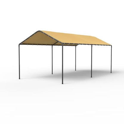 10x20 Carport Heavy Duty Portable Garage Shelter (Yellow / 10x20 without sidewalls)