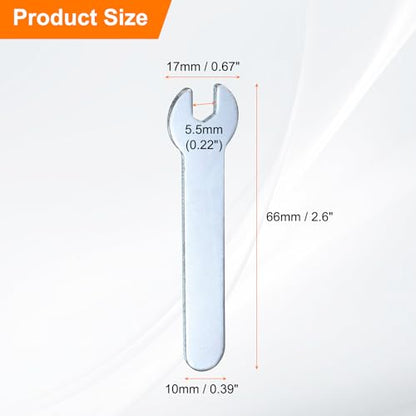 10pcs Small Wrench Open End Wrench 5.5x66x1.5mm Metric U (5.5x66x1.5mm)