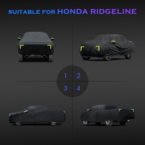 Car Cover Custom Fit for Honda Ridgeline 2006 (Fit for Honda Ridgeline Black)