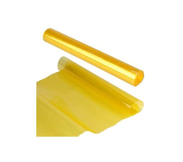 12 by 48 Inches Self Adhesive Headlight (12 X 48 / Golden)