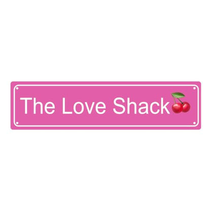 THE LOVE SHACK SPACE Metal Tin Street Sign Bar Cafe Garage Cave Home Room Wall Bathroom Farmhouse Garden Porch Patio Decor (THE LOVE SHACK)
