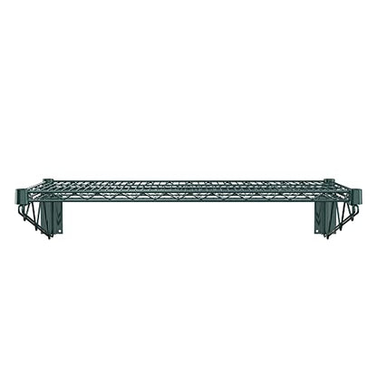 18" x 36" Green Epoxy Wire Wall Mount Shelf (Green / 18" x 36")