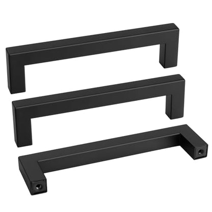 60 Pack 5 Inch Matte Black Cabinet Handles Kitchen Drawer Pulls (Matte Black / 5 Inch Hole Centers)