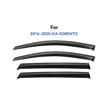 Window Visors Rain Guards for 2016 2017 2018 2019 2020 Kia Sorento (2016-2020 Kia Sorento)