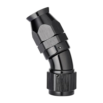 8AN 30 Degree PTFE One Piece Full Flow End Hose Fitting Aluminum Black (8AN / 30 Degree)