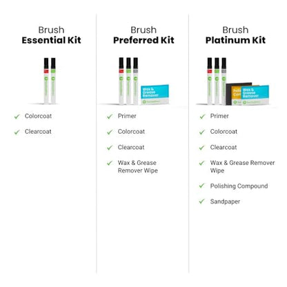 1E3 Phantom Gray Metallic Compatible with Toyota Exact Match Touch Up Paint Brush (Brush - Preferred Kit / Phantom Gray Metallic)