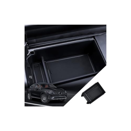 for GLC 300 Center Console Organizer 2023 2024 2025 2026 Mercedes GLC Class X254 Coupe & SUV Accessories Armrest Tray Middle Storage Box Insert Container Durable ABS Plastic (for 2023-2026 Mercedes GLC300)