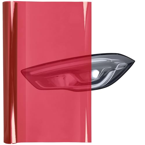 16 x 60 Inches Headlight Taillight Car Tint Vinyl Film (16in x 60in / Passion Red)