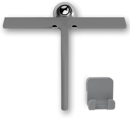 Silicone Shower Squeegee with 3 (Gray / 11 Inches)