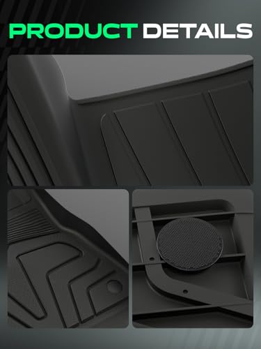 Automotive Floor Mats for Tesla Model Y 2020 (Black / 3-Piece Set)