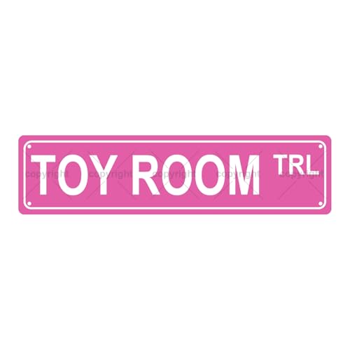 TOY ROOM TRL SPACE Metal Tin Street Sign Bar Cafe Garage Cave Home Room Wall Bathroom Farmhouse Garden Porch Patio Decor (TOY ROOM)