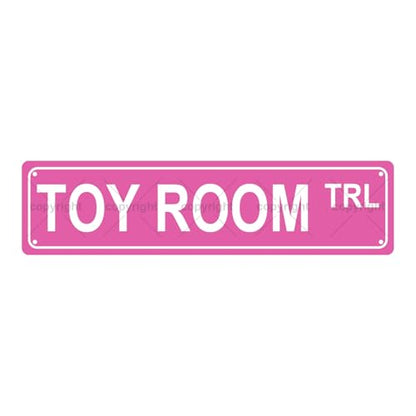 TOY ROOM TRL SPACE Metal Tin Street Sign Bar Cafe Garage Cave Home Room Wall Bathroom Farmhouse Garden Porch Patio Decor (TOY ROOM)