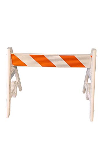 Type 1 A Frame Plastic Barricade with Reflective Double Sided 4 Foot Rail