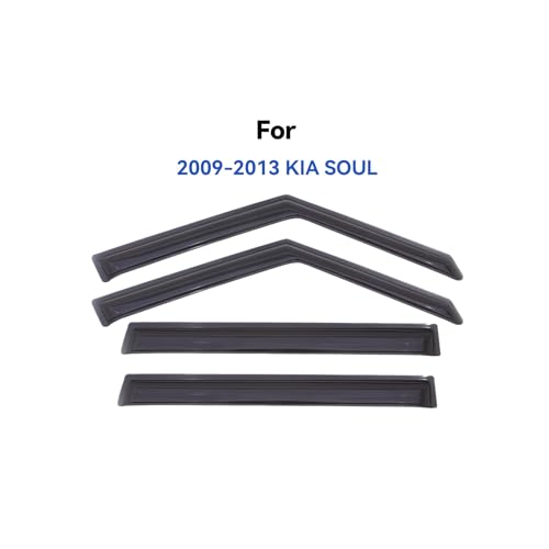 Window Visors Rain Guards for 2009 2010 2011 2012 2013 Kia Soul (2009-2013 Kia Soul)