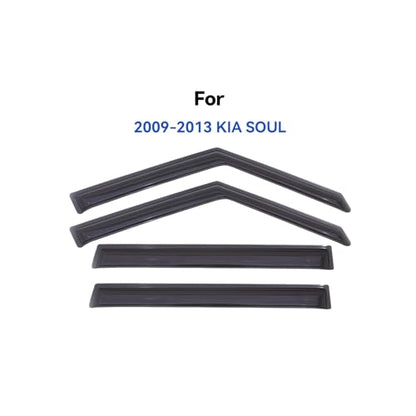 Window Visors Rain Guards for 2009 2010 2011 2012 2013 Kia Soul (2009-2013 Kia Soul)