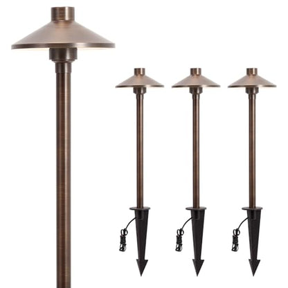 Solid Brass Low Voltage Landscape Pathway Lights