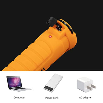 3 Pack Rechargeable LED Work Lights with Magnetic Base and 360° Rotation (Yellow / 3 Pack)