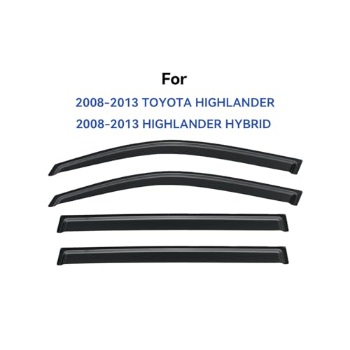 Window Visors Rain Guards for 2008 (2008-2013 Toyota Highlander)
