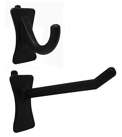 PegPro® J & 2" Hooks Kit for Standard “Wood Fiber” pegboard (J & 2" Hook - 50 Count / Black)