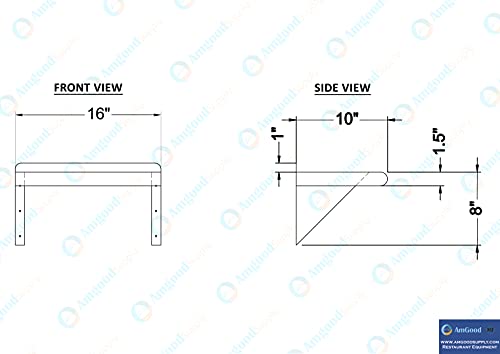 10 in. x 16 in. Stainless Steel Wall Mount Shelf (16 in. x 10 in.)