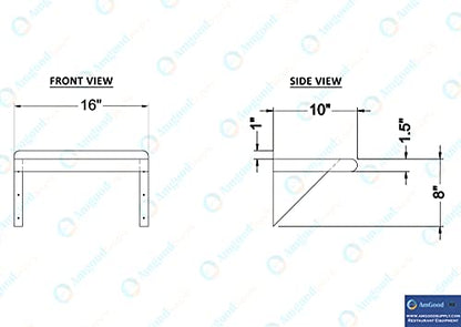 10 in. x 16 in. Stainless Steel Wall Mount Shelf (16 in. x 10 in.)
