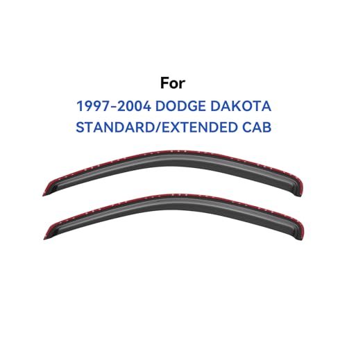 in Channel Window Visors Rain Guards for 1997 (1997-2004 Dodge Dakota Standard/Extended Cab)