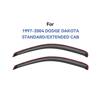 in Channel Window Visors Rain Guards for 1997 (1997-2004 Dodge Dakota Standard/Extended Cab)