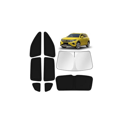Car Window Shades for Volkswagen Tiguan 2018 2019 2020 2021 2022 2023 Windshield Sun Shade Side Window Cover UV Block Privacy Protection Accessories for Camping Blackout Rear Back Full Set 8PCS (FOR | Tiguan 2018-2023 (8pcs))