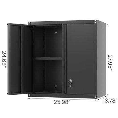 Garage Storage Cabinet (27.95"H Wall Cabinet / Black)
