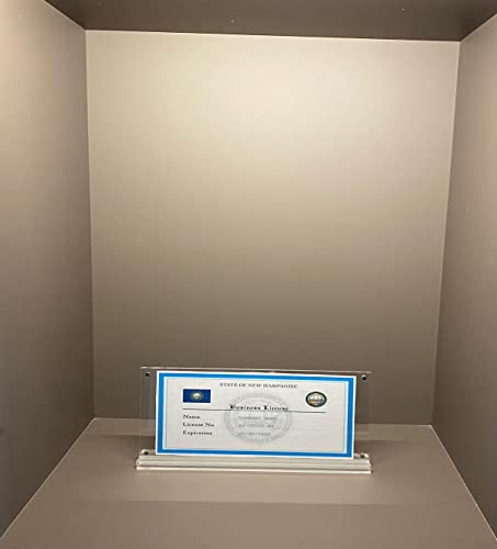2 Pack of Acrylic Business License Frame for 4x9 Business License Certificate Desk (Clear-2PCS)